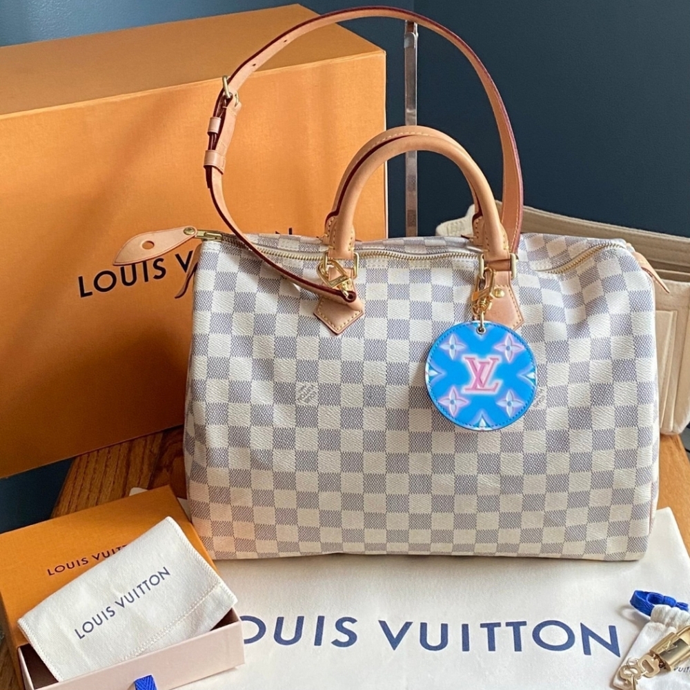 Louis Vuitton Beige and Light Brown Satchel